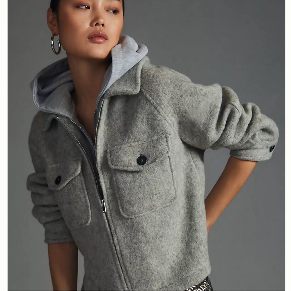 Anthropologie Gray Utility Jacket